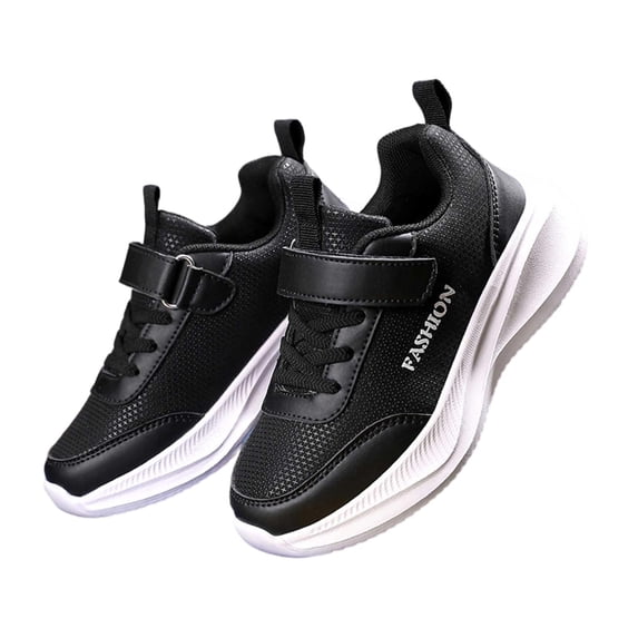 Gyujnb Girls' Lightweight Breathable Mesh Sneakers with Hook and Loop Closure, Casual Running Shoes (Toddler, Little Girls, Big Girls),15-16 Years