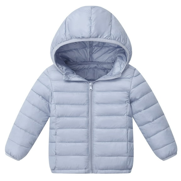 Gyujnb Girls Lightweight Down Jacket Warm Winter Coat for Kids with Soft Insulation,Size:3-4 Years