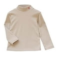 thumbnail image 1 of Gyujnb Girls Long Sleeve Shirt Double Layered Fleece Lined Half Turtleneck Top for Kids Winter Warm Base Layer Tee,Size:6-7 Years, 1 of 3