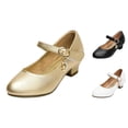 thumbnail image 1 of Gyujnb Girls Low-Heel Mary Jane Shoes Moon Star Charm Adjustable Buckle for Party & Performance,4, 1 of 4