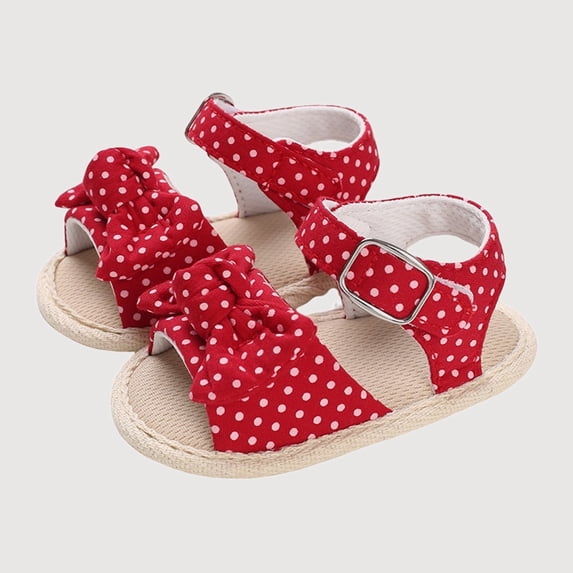 Gyujnb Girls Open Toe Sandals Denim Lace Bow Textured Strap Hook and Loop Soft Sole Summer First Walk Shoes (Girls),12-18 Months