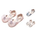 thumbnail image 1 of Gyujnb Girls Princess Sandals Pearl Tulle Bow Closed Toe Dress Shoes for Wedding Party,11-11.5 Years, 1 of 8