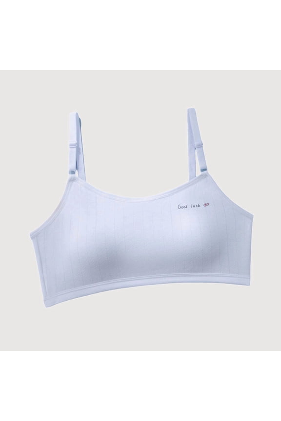 Girls Puberty Training Bra with Adjustable Shoulder Straps Fixed Cup Comfortable Everyday Wear (Big Girls),14-16 Years