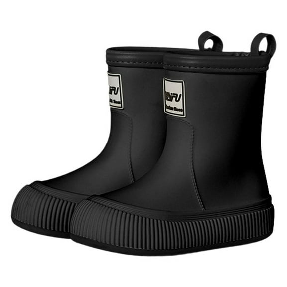 Gyujnb Girls Rain Boots Mid Calf Kids Booties for School Outdoor Play Comfortable Non Slip Sole Lightweight Durable Everyday Wear,Boys Shoes,Girls Shoes,Size:13-14 Years
