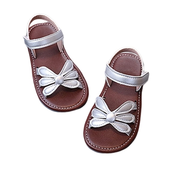 Gyujnb Girls Sandals for Toddlers Comfortable Everyday & Party Summer Shoes Casual Strappy Design for Dresses and Outfits Breathable Lightweight Soft Sole,1.5-2years