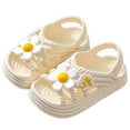 thumbnail image 1 of Gyujnb Girls Sandals for Outdoor Play Comfortable Summer Breathable Lightweight Casual Walking Shoes for Toddlers Kids with Sole,6-7 Years, 1 of 3