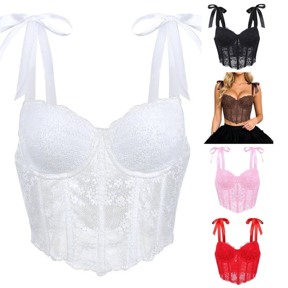 Gyujnb Halloween Costumes, Mesh Lace Double Strap Bustier Corset Top Breathable Shapewear Bodysuit Torso, Halloween Party Favors