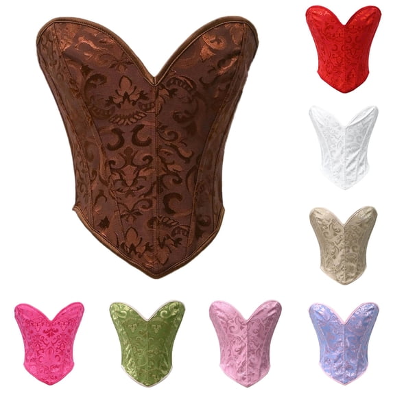 Gyujnb Halloween Costumes, Shaping Bustier with Sweetheart Neckline and Bandeau Support for Floral Knit Adjustable Waist Cincher Lingerie, Halloween Party Favors