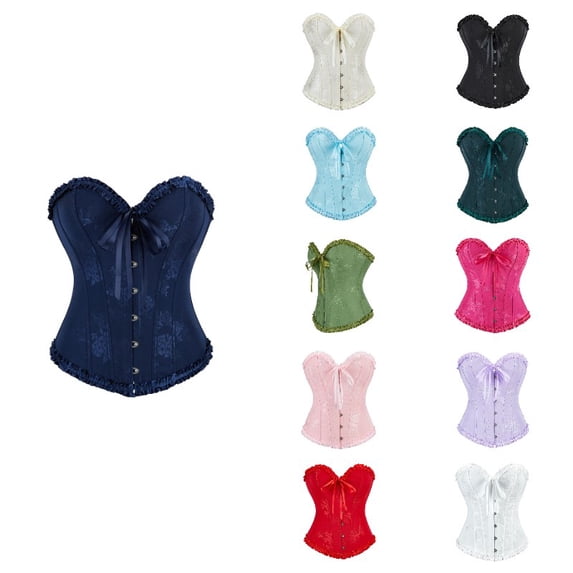 Gyujnb Halloween Women Muted Pattern Shapewear Corset, Satin Weave for Themed Party Evening Social Outings,S