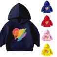 thumbnail image 1 of Gyujnb Heart Graphic Casual Long Sleeve Hooded Sweatshirt Daily Play Pullover Top (Toddler, Little Boys),18-24 Months, 1 of 4