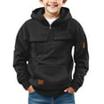 thumbnail image 1 of Gyujnb Hoodies for Boys Casual Quarter Zip Pullover Tractical Long Sleeve Outdoor Youth Sweathshirt Sports Hoodie,Size:7-8 Years, 1 of 5