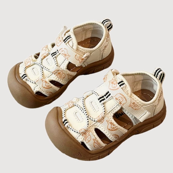 Gyujnb Toddler Boys Closed Toe Sport Sandals Adjustable Strap Safe Grip Casual Outdoor Hiking Shoes (Toddler, Little Boys),5.5-6 Years