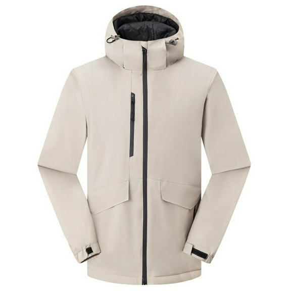 Gyujnb Jackets for Men,Casual Jackets Fleece Lined Outdoor Jacket for Everyday Wear and Adventure Travel,Winter Coats for Men,Size:S