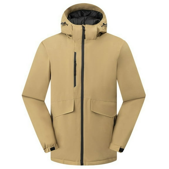 Gyujnb Jackets for Men,Casual Jackets Fleece Lined Outdoor Jacket for Everyday Wear and Adventure Travel,Winter Coats for Men,Size:S