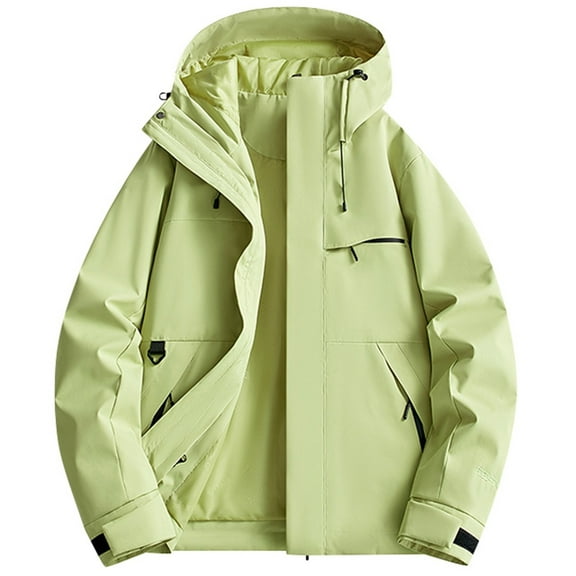 Gyujnb Jackets for Men,Casual Windproof Jacket for Autumn and Winter Versatile Lightweight Outerwear for Everyday Wear,Winter Coats for Men,Size:S