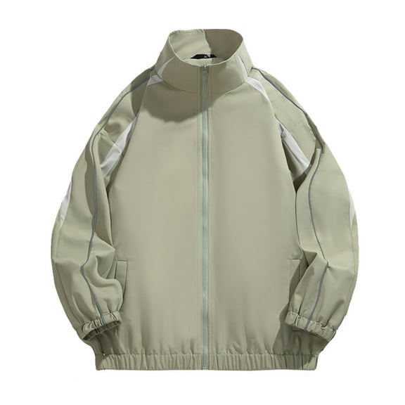 Gyujnb Jackets for Men,Men Standing Collar Solid Color Casual Outdoor Sport Mountaineering Jacket,Winter Coats for Men,Size:3XL