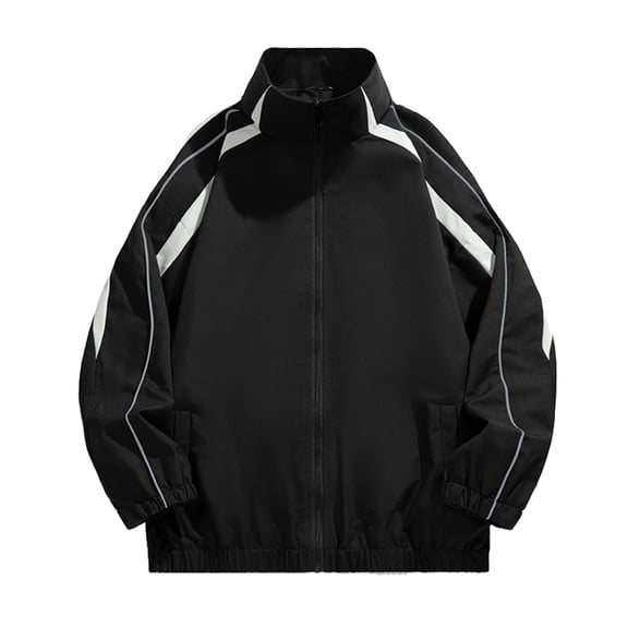 Gyujnb Jackets for Men,Men Standing Collar Solid Color Casual Outdoor Sport Mountaineering Jacket,Winter Coats for Men,Size:3XL