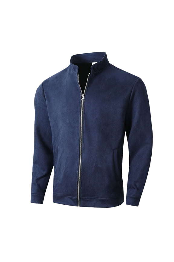 Jackets for Men,Men's Leather Baseball Jacket Vintage Suede,Winter Coats for Men,Size:L