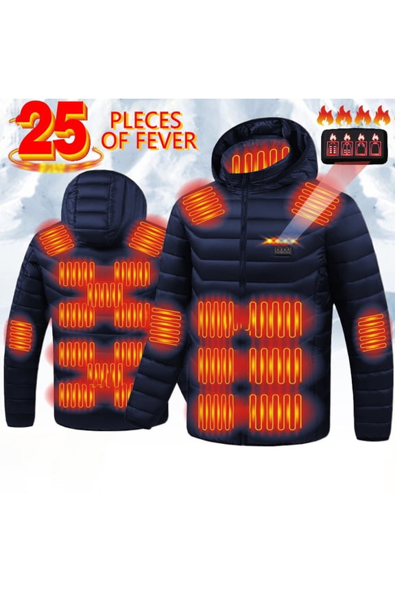 Jackets for Men,Smart Heated with Full Warming Technology Heated Jacket for Outdoor Winter Cold Weather,Winter Coats for Men,Size:4XL
