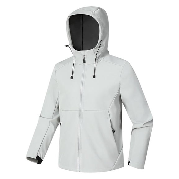 Gyujnb Jackets for Men,Solid Color Hooded Zipper Jacket Men's Casual Loose Sports Comfortable Outdoor Jacket,Winter Coats for Men,Size:XL