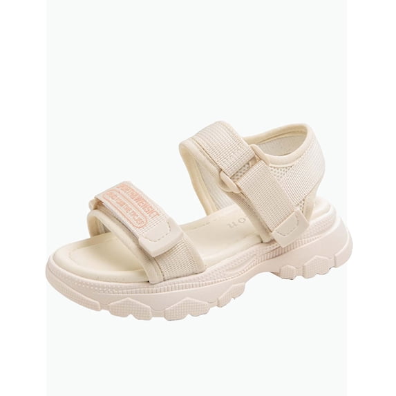 Gyujnb Kids' Casual Sporty Sandals Adjustable Straps Lightweight Thick Sole for Everyday Play & Beach, Open Toe Flat Heel,4-4.5 Years