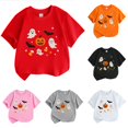 thumbnail image 1 of Gyujnb Kids Halloween , Halloween Pumpkin Boys Tops Kids Short Sleeve Shirt Casual Tee for Boys and Girls Comfortable Base Layer, Halloween Outfits,4-5 Years, 1 of 3