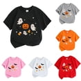 thumbnail image 1 of Gyujnb Kids Halloween , Halloween Pumpkin Boys Tops Kids Short Sleeve Shirt Casual Tee for Boys and Girls Comfortable Base Layer, Halloween Outfits,6-7 Years, 1 of 3