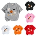 thumbnail image 1 of Gyujnb Kids Halloween , Halloween Pumpkin Boys Tops Kids Short Sleeve Shirt Casual Tee for Boys and Girls Comfortable Base Layer, Halloween Outfits,7-8 Years, 1 of 3