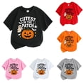 thumbnail image 1 of Gyujnb Kids Halloween , Halloween Pumpkin Boys Tops Kids Short Sleeve T Shirt Casual Tee for Boys and Girls Comfortable Blend, Halloween Outfits,12-13 Years, 1 of 3