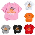thumbnail image 1 of Gyujnb Kids Halloween , Halloween Pumpkin Boys Tops Short Sleeve T Shirt Print Casual Kids Tee Comfortable Childrens Shirt, Halloween Outfits,4-5 Years, 1 of 3