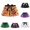 thumbnail image 1 of Gyujnb Kids Halloween , Kids Girls Ballet Skirts Hallowmas Party Prints Tulle Dance Skirt, Halloween Outfits,9-11 Years, 1 of 5