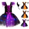 thumbnail image 1 of Gyujnb Kids Halloween , Toddler Halloween Girls Dress LED Sleeveless Princess Mesh Tutu Dress Party, Halloween Outfits,3-4 Years, 1 of 4