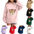 thumbnail image 1 of Gyujnb Kids Pet Carrier Hoodie Pullover, Comfort Long Sleeve Sweatshirt with Pet Holding Pocket for Boys Girls,Pink, 1 of 9