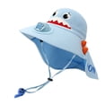 thumbnail image 1 of Gyujnb Kids Sun Hat with Built-in Fan Neck Flap Breathable Wide Brim Adjustable Summer Cap, 1 of 4
