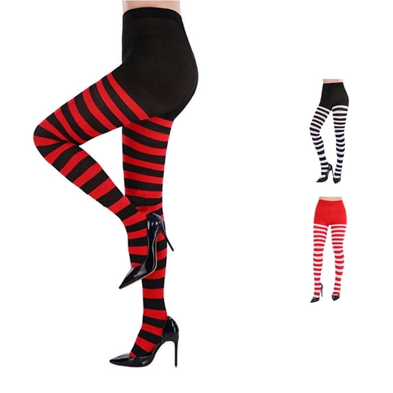 Gyujnb Ladies Holiday Dance Cosplay Dress Up with Christmas Striped Jumpsuit Leggings