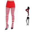 thumbnail image 1 of Gyujnb Ladies Holiday Dance Cosplay Dress Up with Christmas Striped Jumpsuit Leggings, 1 of 3