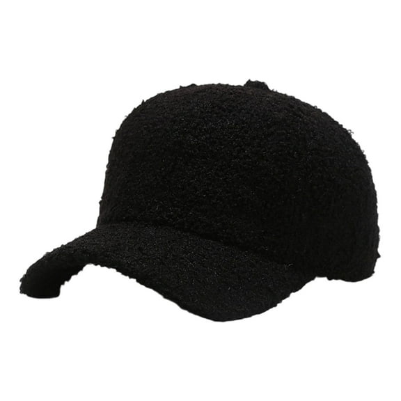 Gyujnb Lamb Baseball Cap for Warm Winter Visor Hat with Soft Fleece and Adjustable Strap for Daily Outdoor Casual Wear