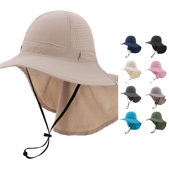 Gyujnb Lightweight Breathable Mesh Sun Hat Hat with Detachable Neck for Outdoor Activities