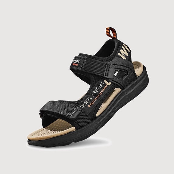 Gyujnb Little Boys Open Toe Sport Sandals Adjustable Strap Breathable Comfortable Outdoor Hiking Shoes (Boys),9.5-10 Years