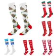 thumbnail image 1 of Gyujnb Men and Women Compression Socks Calf Knee High Cartoon Christmas Print Socks Warm Pressure Stockings, 1 of 4