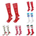 thumbnail image 1 of Gyujnb Men and Women Compression Socks Calf Knee High Cartoon Christmas Print Socks Warm Pressure Stockings, 1 of 4