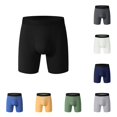 thumbnail image 1 of Gyujnb Men's Panties Long Plus Four Corners Large Size Quick Dry Pants,Black, 1 of 5