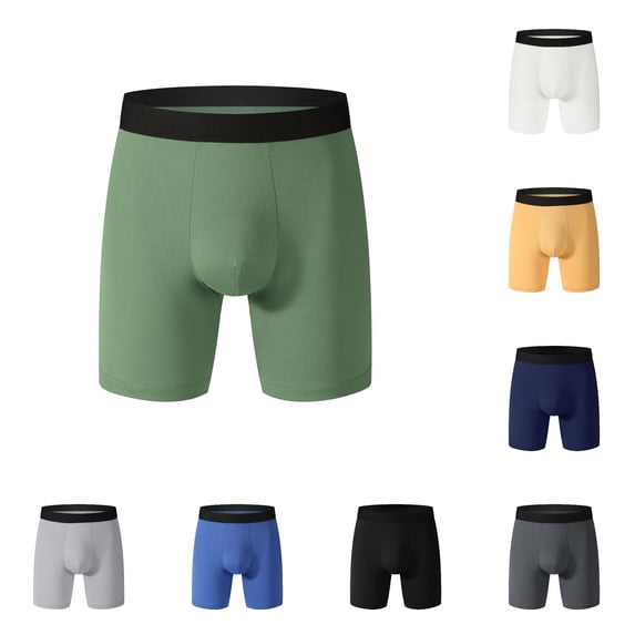 Gyujnb Men's Panties Long Plus Four Corners Large Size Quick Dry Pants,Green