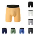 thumbnail image 1 of Gyujnb Men's Panties Long Plus Four Corners Large Size Quick Dry Pants,Yellow, 1 of 3