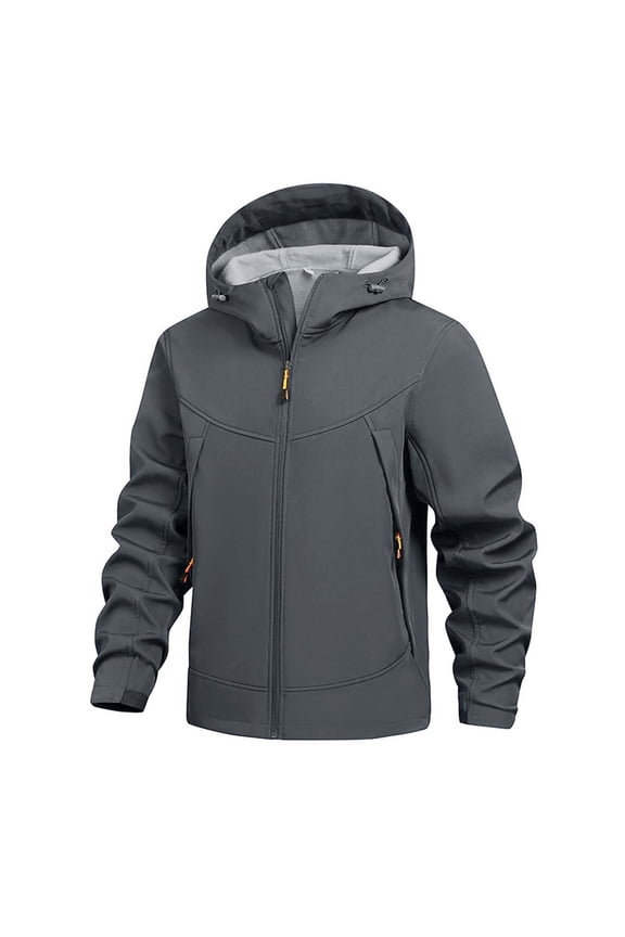 Men's Softshell Jacket Windproof Insulated Outdoor Coat Warm Water Resistant Casual Hiking Cycling Sports Winter Jacket,Size:M