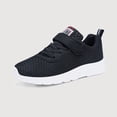 thumbnail image 1 of Gyujnb Mesh Breathable Hook and Loop Low Top Round Toe Lightweight Casual Running Sneakers (Boys and Girls),4, 1 of 8