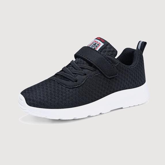 Gyujnb Mesh Breathable Hook and Loop Low Top Round Toe Lightweight Casual Running Sneakers (Boys and Girls),8