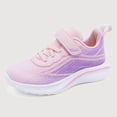 thumbnail image 1 of Gyujnb Mesh Breathable Hook and Loop Low Top Round Toe Lightweight Casual Running Sneakers (Little Girls, Big Girls),8, 1 of 8