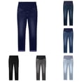 thumbnail image 1 of Gyujnb Over Belly Maternity Stretch Jeans Full Waist Classic Pockets Cuffed Ankle Slim Denim Pants Daily Casual Pregnancy Trousers,L, 1 of 4