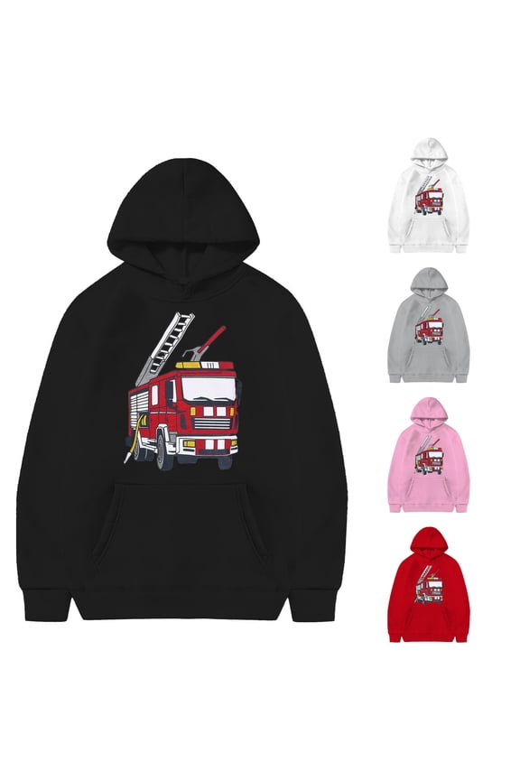 Gyujnb Printed Casual Long Sleeve Pocket Hooded Sweatshirt Daily School Pullover Top (Little Boys, Big Boys),10-11 Years